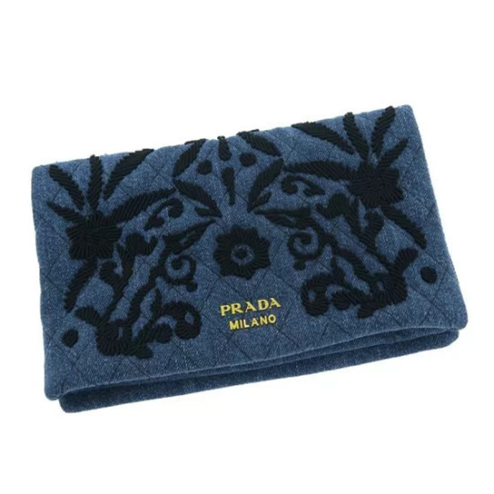 Prada denim clutch